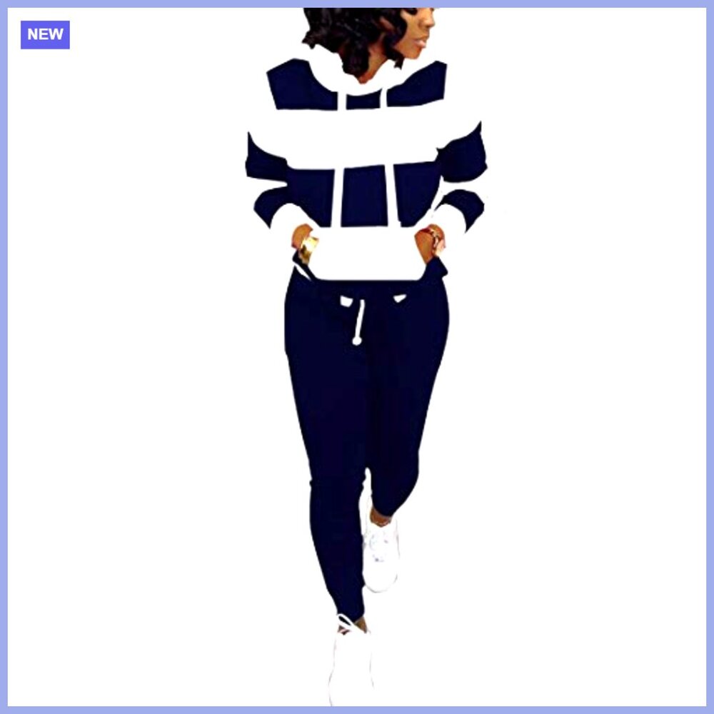 Polyester Elastane Jogging Suit Two Piece Set Lon… - image 3